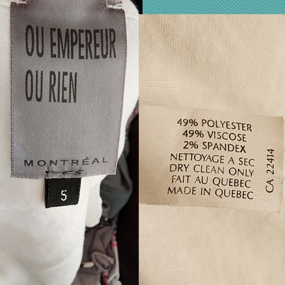 Ou Empereur Ou Rien White Button Front Cropped Blouse - Picture 4 of 4